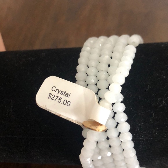 Rachel Lynn Chicago White Beaded 5 Wrap Bracelet - Picture 4 of 4